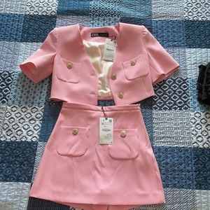 ZARA Cropped Blazer & Skirt
